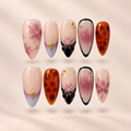 Tortoiseshell Muse – Floral Tortoiseshell Almond Press-On Nails